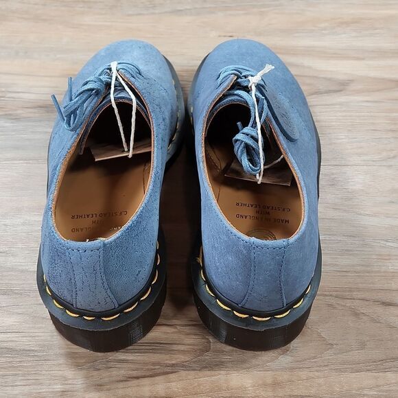 🩵NIB Dr. Martens Blue Made in England Savannah Nubuck Leather Oxfords Size 8 - Picture 8 of 16
